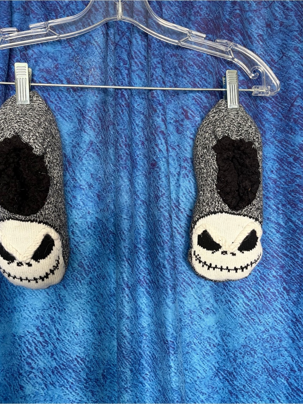 Disney Gray & Black Jack Skellington Slipper Socks